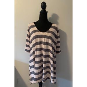 We the Free slub knit striped tunic tshirt